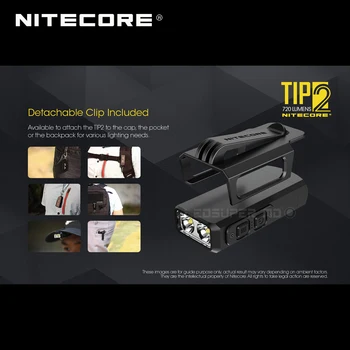 Veľkoobchodná Cena NITECORE TIP2 720 Lumenov Dual-Core Magnetickým Kľúčom Svetlo s Konečným Double Power Upgrade