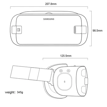 Samsung Výstroj VR 4.0 Okuliare 3D Virtuálnej Reality Prilba Postavený Pre Samsung Galaxy Note 7 S6 S6 Okraji+ S7 S8 S8plus S9 S7Edge