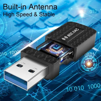 5 ghz WiFi Adaptér USB 3.0 Dlhý Rad Anténu WiFi, Ethernet Adaptér Wi-Fi Dongle Pre PC, Notebook 1300M Wi-Fi Prijímač Sieťová Karta