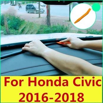 Predné sklo zvukotesné pás uprostred konzoly prístrojovej dosky medzera zvuk tesniace pásy Pre Honda Civic 2016-2018 10. Gen Sedan