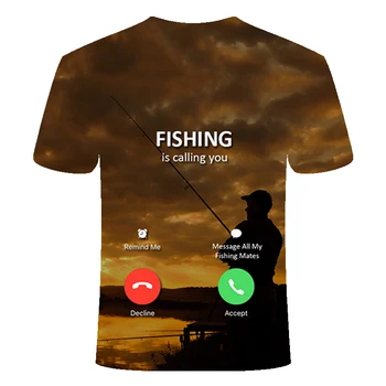 Pesca 3d t-shirts homens e mulheres hip hop bežné camiseta 3d impressão diversão peixe harajuku engraçado vara de pesca o-pesco