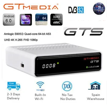 GTmedia GTS Android 6.0 Smart TV BOX Amlogic S905D Combo DVB-S2 Satelitný Prijímač 2G/8GB BT4.0 Set-top-box