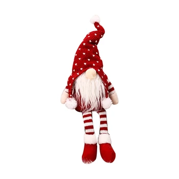 Ručne Vyrábané Vianočné Gnome Dekorácie Švédsky Figúrky Sedí Dlhými Nohami Elf