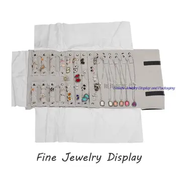 Veľký výpredaj Factory Priameho Predaja Multi-function Velvet Šperky Zobraziť Náhrdelník Krúžok Náušnice Skladovanie Prípade Šperky Roll, Taška