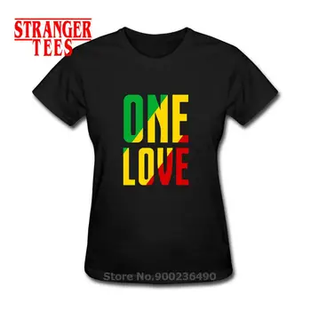 Vtipné Jedna Láska Jamajka Rasta Reggae Hip Hop Rap Hudba Bob Marley T Shirt Euro v Pohode žena Darček tričko Osobné Tee Košele