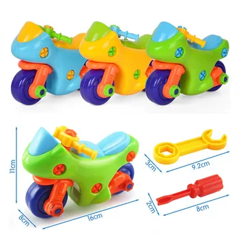 1Set plastikový Model Sady na Motocykel, Puzzle Vzdelávania, Vzdelávacie Hračky pre Deti, Chlapcov Deti Modelu Budovy Súpravy na Montáž HOBBY Hračky