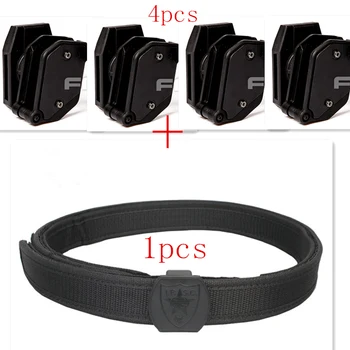 IPSC USPSA IDPA Súťaže Vysoká Rýchlosť Snímania Vnútorné & Vonkajšieho Pásu w/ 4 x Multi-Uhol, Rýchlosť Pistol Magazine Puzdro Mag Závesu
