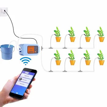 Mobilný Telefón Diaľkové WIFI Ovládanie Automatické Použitie self-Zalievanie Inteligentný Systém Kvapkovej Závlahy Systém Nastavený Na Kvety Rastlín