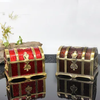 Európska Retro Treasure Box Zliatiny Zinku Tvorivé Úložný Box Šperky Box Foto Prop Kreatívny Darček Úložný Box Rodiny Darčekovej Krabičke