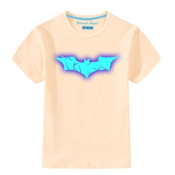 2020 Lete Batoľa Chlapci Dievčatá T-shirts Módne Bežné Krátky Rukáv O-krku Cartoon Tlač Svetelná Deti T-Shirt Vianočné Topy