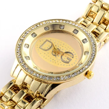 Veľká Podpora 2020 Nové Luxusné Zlaté Quartz Hodinky Módne dámske Kamienkami z Nehrdzavejúcej Ocele Šaty Sledovať kobiet zegarka relogio