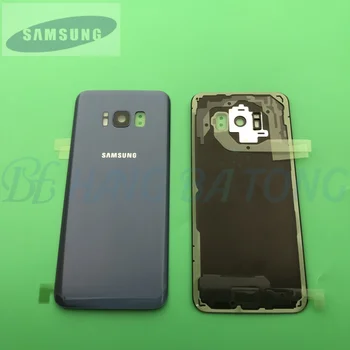 Originál Sklo Samsung Galaxy S8 S8 Plus G950F G955F Späť Kryt Batérie Dvere, Zadné Bývanie Prípade Výmeny + Lepidlo Sticke