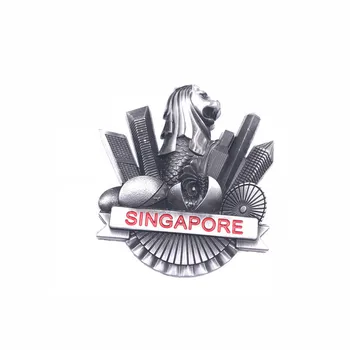 BABELEMI Vysoko Kvalitné 3D Kovov Magnety na Chladničku Singapur Chladnička Magnet Nálepky Otvárač Cestovanie so suvenírmi Magnetické Dekorácie