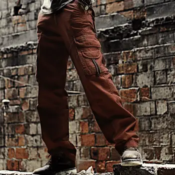 Kvalitné Mužskej Cargo nohavice pánske bavlnené kombinézy muž, pracovné odevy pre voľný čas nohavice pánske vojenské nohavice Trakmi, Lýtkové