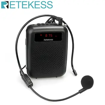 Retekess PR16R Digitálny Displej FM Hlasový Zosilňovač, Reproduktor Prenosný s Nahrávaním Funkciu pre Školy/Stretnutia/Školenia