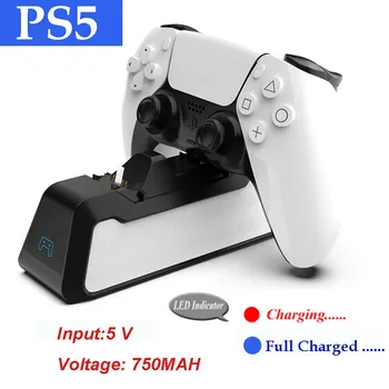 PS5 Dual Usb Zvládnuť Rýchlo, 5V 720Mah Nabíjací Dok Stanica Stánok Nabíjačka Pre Play Station 5 PS5 Herný ovládač Ovládač Joypad