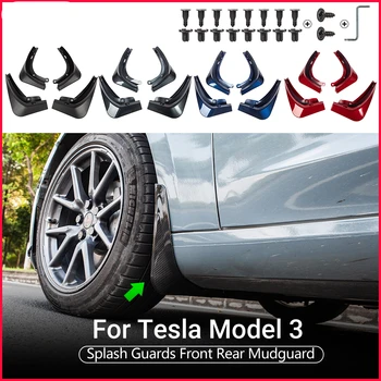 Model3 Auto Príslušenstvo Blato Klapky pre Tesla Model 3 Príslušenstvo Splash Stráže Blatník model 3 tesla model 3 uhlíkových vlákien Blatníky