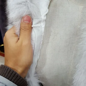 Skutočné fox kožušiny vesta vrchné oblečenie kožušinový kabát dlhý dizajn o-krku sveter vesta líška srsť