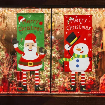 Šťastné A Veselé Vianoce, Santa Claus Príznak Pre Dekoratívne Dvere, Okno, Vianočné Dekorácie Domov Visí Ozdoby