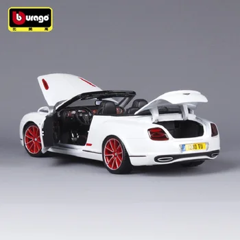 Bburago1:18 Simulácia zliatiny športové auto Diecast model Hračky Pre Bentley ISR s volante ovládanie predné koleso riadenia