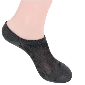 5 párov/veľa Ponožky Mužov Hot-predaj Ponožky Klasické Mužské Stručný BAMBUSOVÉ vlákno Bavlny Neviditeľný Muž čisté Ponožky, Papuče sox Plytké Ústa