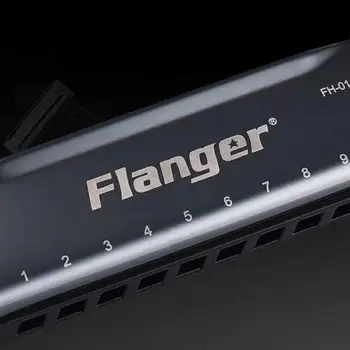 Flanger 10 Otvoru 20 C Tón Diatonic Blues Harmonica Štandardné Úst Tlačidlo Orgán s puzdrom pre Začiatočníkov Profesionálny Hudobný Darček FH-01