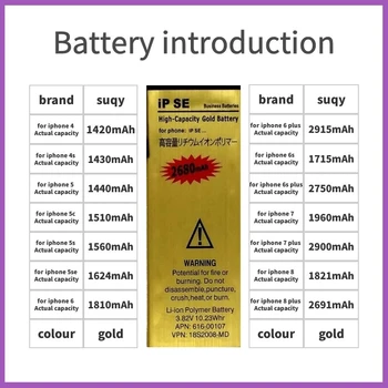 Suqy pre Iphone se Batérie 6s Batéria pre Apple Iphone 6 Plus Nabíjateľné Batérie Chytrý Telefón Bateria repair tool sady