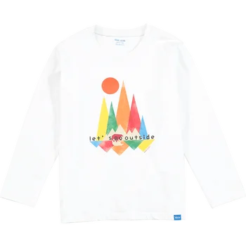 Hnne 2021 Jar Nové Dlhý Rukáv T-shirt Deti, Bavlna Geometrie Tlač Deti Topy Unisex Chlapci Dievčatá Mäkké tričko HJ151214