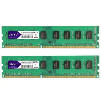 JINYU DDR3 4G 133Hz 1,5 V 240Pin Ploche RAM Pamäť pre AMD Doska