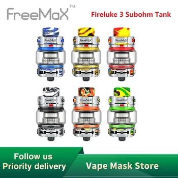 Nový, Originálny Freemax Fireluke 3 Subohm Nádrž 3ml Kapacity & 0.15 ohm/0.2 ohm Cievka Rozprašovač pre Freemax Maxus 100W TC Auta Vs Zeus X