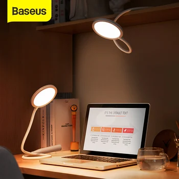 Baseus USB Flexibilné Stolové Svietidlo Nabíjateľné LED Stolná Lampa Skladacia Lampa Hangable Nočné Svetlo na Štúdium si v Kancelárii Spálne