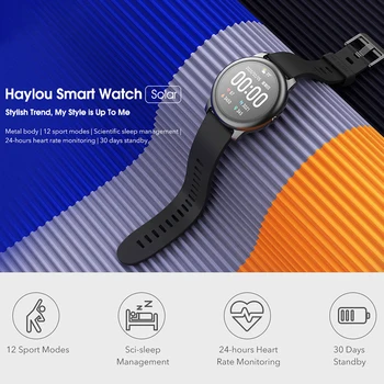 Haylou Solárne Smart Hodinky monitorovanie Srdcovej frekvencie Vonkajšie beh šport Bluetooth LS05 SmartWatch 1.28 palcový Displej Pre iOS a Android