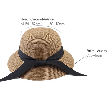 FURTALK letný klobúk pre ženy slamený klobúk na pláž, slnko klobúk cestovné vedierko hat panama