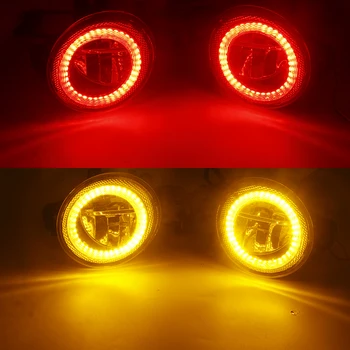 Angel Eye Hmlové Svetlo Na Nissan X-Trail Almera krčma pri ceste Micra Murano Teana NV400 Wingroad Auto LED Hmlové Svietidlo Denných prevádzkových Svetlo 12V