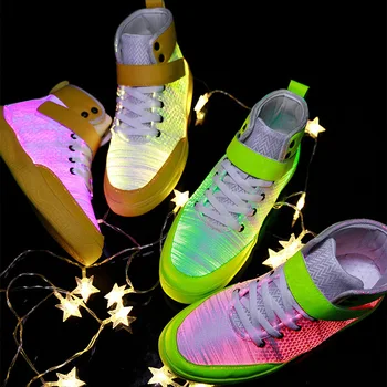 2021 Optický LED Svetlo Topánky Svetelný Tenisky Žiariace Chlapcov, Dievčatá, Deti Topánky muži ženy USB Nabíjanie Školiteľov