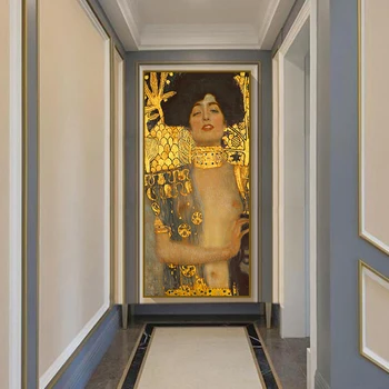 Judith a Holofernes Gustav Klimt Slávne Obrazy Vytlačiť Plátno Maľby Kresby Plagáty Zlato Wall Art Obrázky pre Home Decor