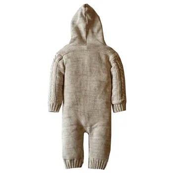 Steh romper jeseň detské oblečenie flanelové chlapčeka zimné onesie pletené romper dieťa v teple jumpsuit fleece zrastov unisex oblečenie