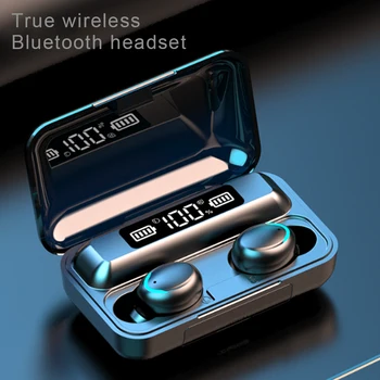 Bezdrôtový Bluetooth Slúchadlo Headset 5.0 TWS Mini Slúchadlá Odtlačkov prstov Dotyk Bluetooth Slúchadlá Nepremokavé Športové Headset