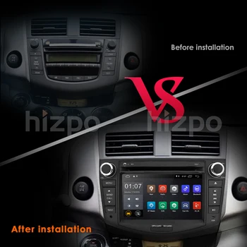 Hizpo Android 10.0 DSP IPS Double Din Auto Stereo Radio na Toyota RAV4 2006-2012 GPS Navigácie DVD Prehrávač, WiFi Mirrorlink OBD2