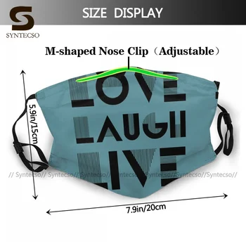 Polyester Cool Láska Smiať Live Plagát Štyri Úst Masku Na Tvár Ochrana Rýchle Dodanie Unisex Pleťová Maska S Filtrom