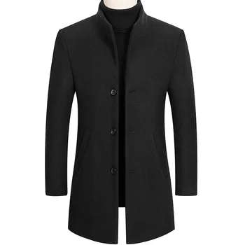 2020 nové jesenné a zimné vlnené kabát,pánske dlhé vlnené kabát,mužov vlny kabát, dlhý kabát,mužov windbreaker,zimné oblečenie pre mužov