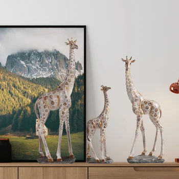 Moderný minimalistický žirafa socha výzdoba domov okenné dekorácie remesiel displej