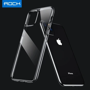 ROCK Crystal Clear Telefón puzdro Pre iphone 11 iphone 11 pro max 6.5 ochrana soft TPU hybrid puzdro pre iphone 11 pro 5.8 kryt