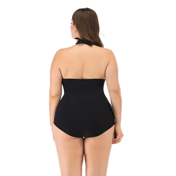 Sexy Čierna Jeden Kus Veľké Plavky Kombinézu Plus Veľkosť Plavky s Push Up 2020 plavky Veľká Veľkosť Pláži Ženy Plávanie Oblek 4XL