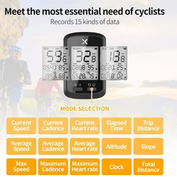 XOSS 1.8 Palce Bicyklov, Bezdrôtová Cyklistické Počítač GPS Bicykli Rýchlomer G Plus Bluetooth ANT+ Kadencie Rýchlosti Srdcovej frekvencie Snímač Mount