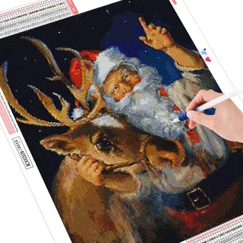 HUACAN Diamond Maľovanie Santa Claus Plné Námestie Diamond Výšivky DIY Vianoce Nový Príchod Obraz Drahokamu