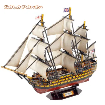57 cm Británie Royal Víťazstvo Handwork Hračka 3D Papier Model Plachetnice Vo veku Skvelý Navigačný kartón assemly DIY model