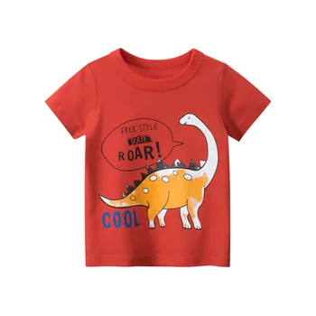 Deti, T Košele pre Dievčatá Chlapci detský Letný Bavlna Cartoon Dinosaura Tlač Auto Topy T-shirt detské Oblečenie Baby Detská