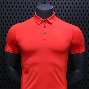 2021 Lete golfové oblečenie pánske golfové tričko krátky rukáv t shirt rýchle sušenie priedušná Golf nosenie Príležitostné športové červené