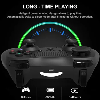 Bezdrôtové Bluetooth Gamepad 6-os Slúchadiel, Duálne Vibrácie BT4.0 Herný ovládač Ovládač pre PS4/Android/Počítač Pripojenie